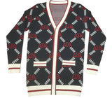 ΔΣΘ Logo Jacquard Cardigan