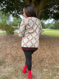 ΔΣΘ Logo Jacquard Cardigan