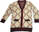 ΔΣΘ Logo Jacquard Cardigan