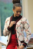 ΔΣΘ Logo Jacquard Cardigan