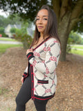 ΔΣΘ Logo Jacquard Cardigan