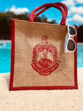 Delta Crest Beach Jute Tote